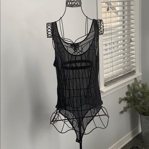 Black Mesh Bodysuit